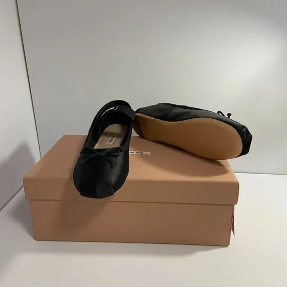 Miu Miu Black Ballet Flats - Picture 7 of 8